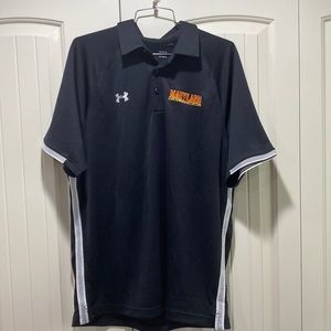 UA Maryland embroidered polo shirt in black size large